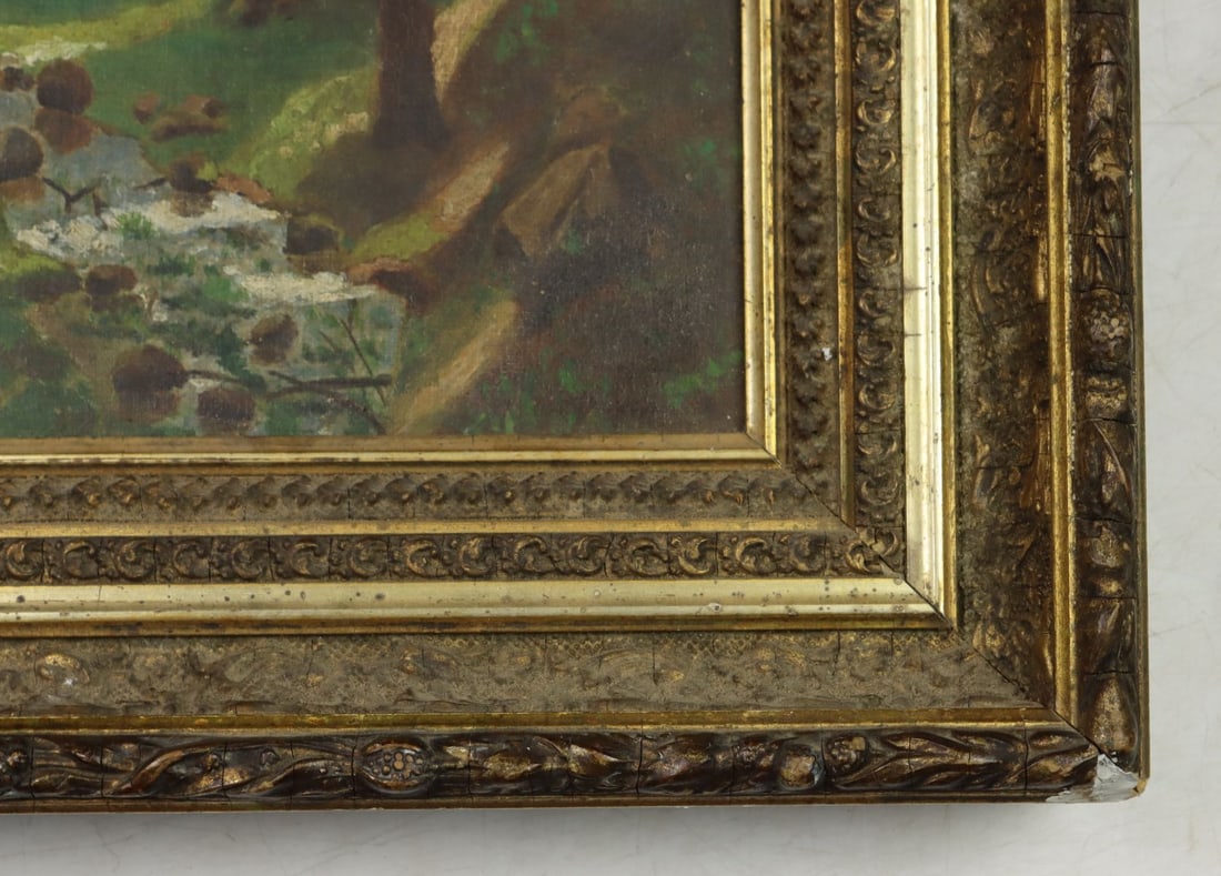 Antique early 20C American oil painting - 8