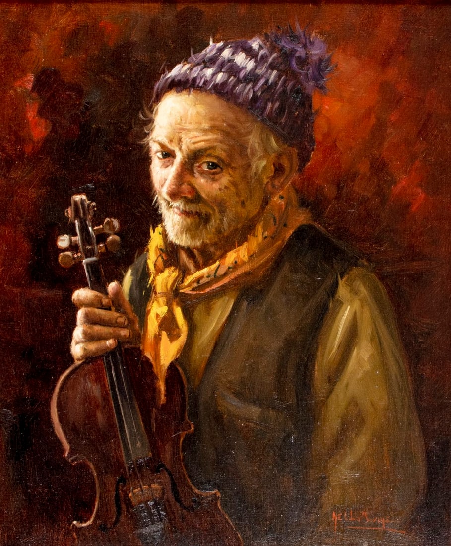 Nello Jovine (Italy,1935-?) oil painting (1 of 14)