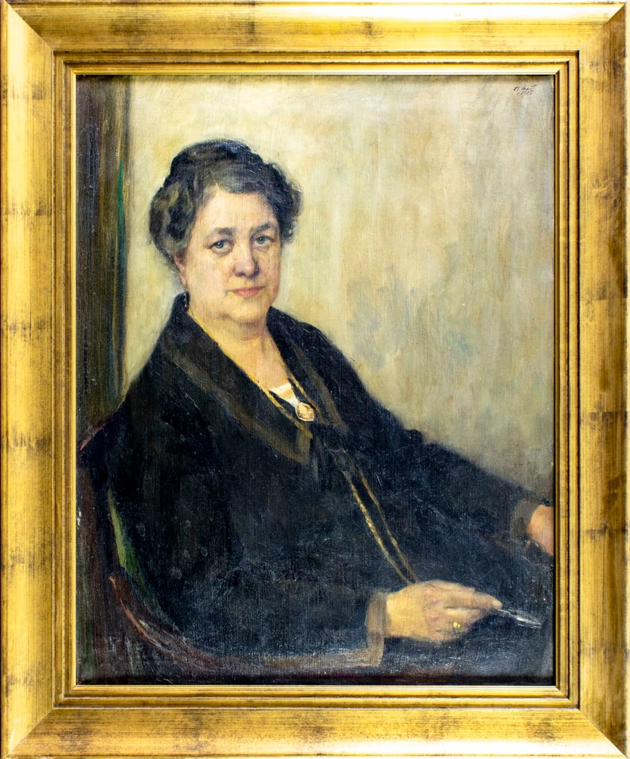 Antique early 20C German oil painting signed - 3