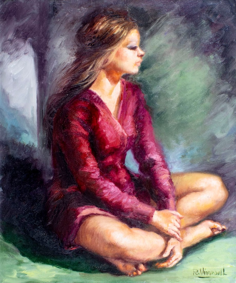 Roser Vinardell (Spain,1941-?) oil painting (1 of 13)