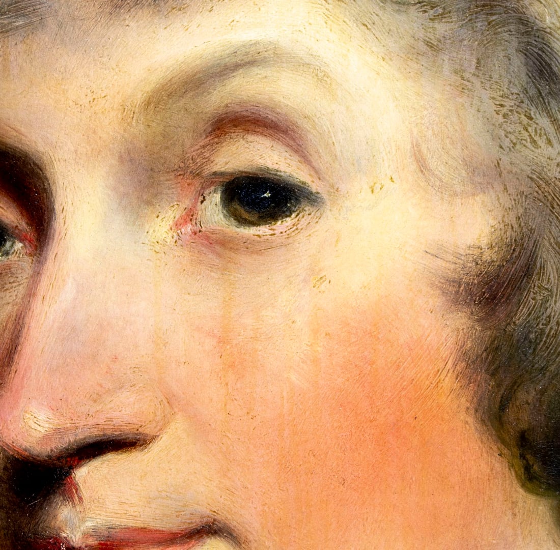 Antique 18/19C American oil painting - 8