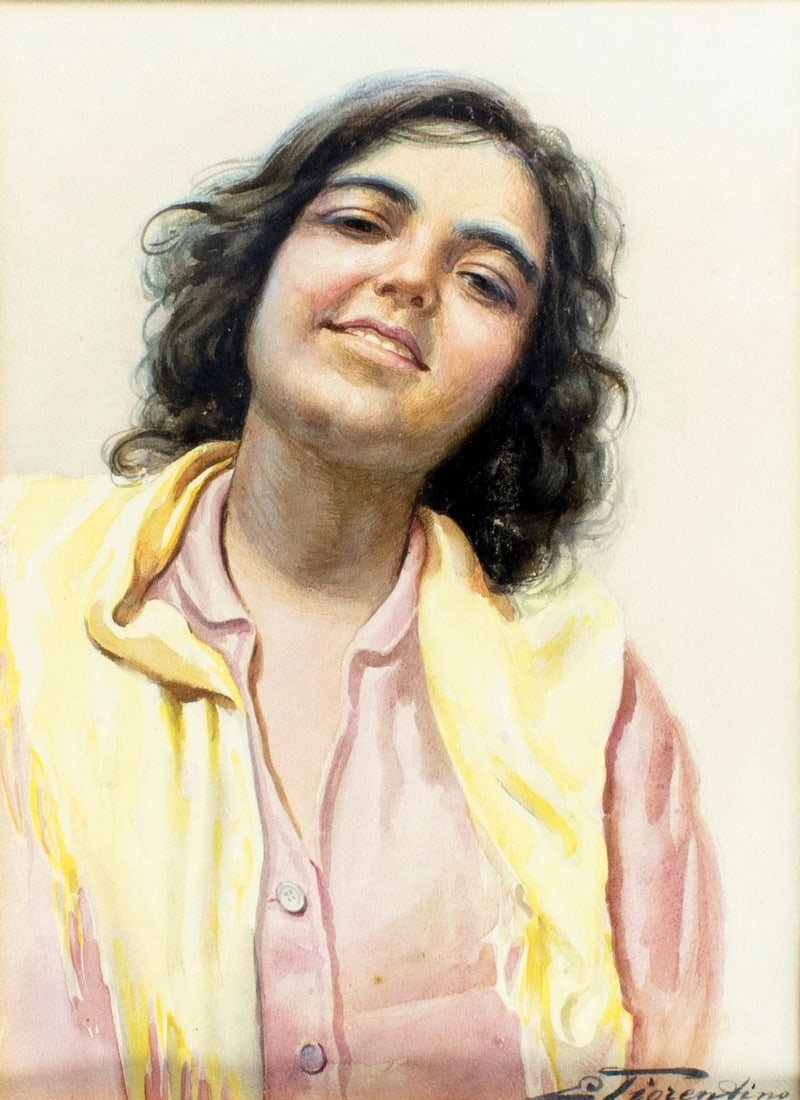 Antonio Fiorentino (Italy,1894-1962) watercolor painting (1 of 12)