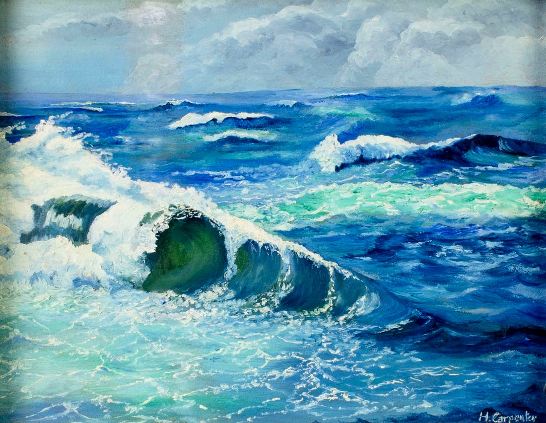 H Carpenter (US,mid 20C) oil painting (1 of 13)