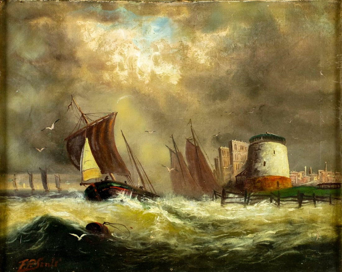 Santi (Europe,19C) oil painting antique (1 of 13)