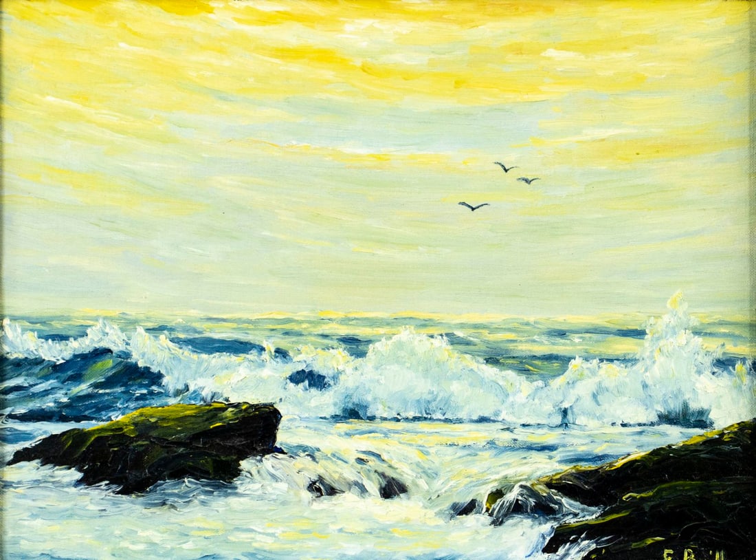 Edith E Brill (NY,mid 20C) oil painting (1 of 13)