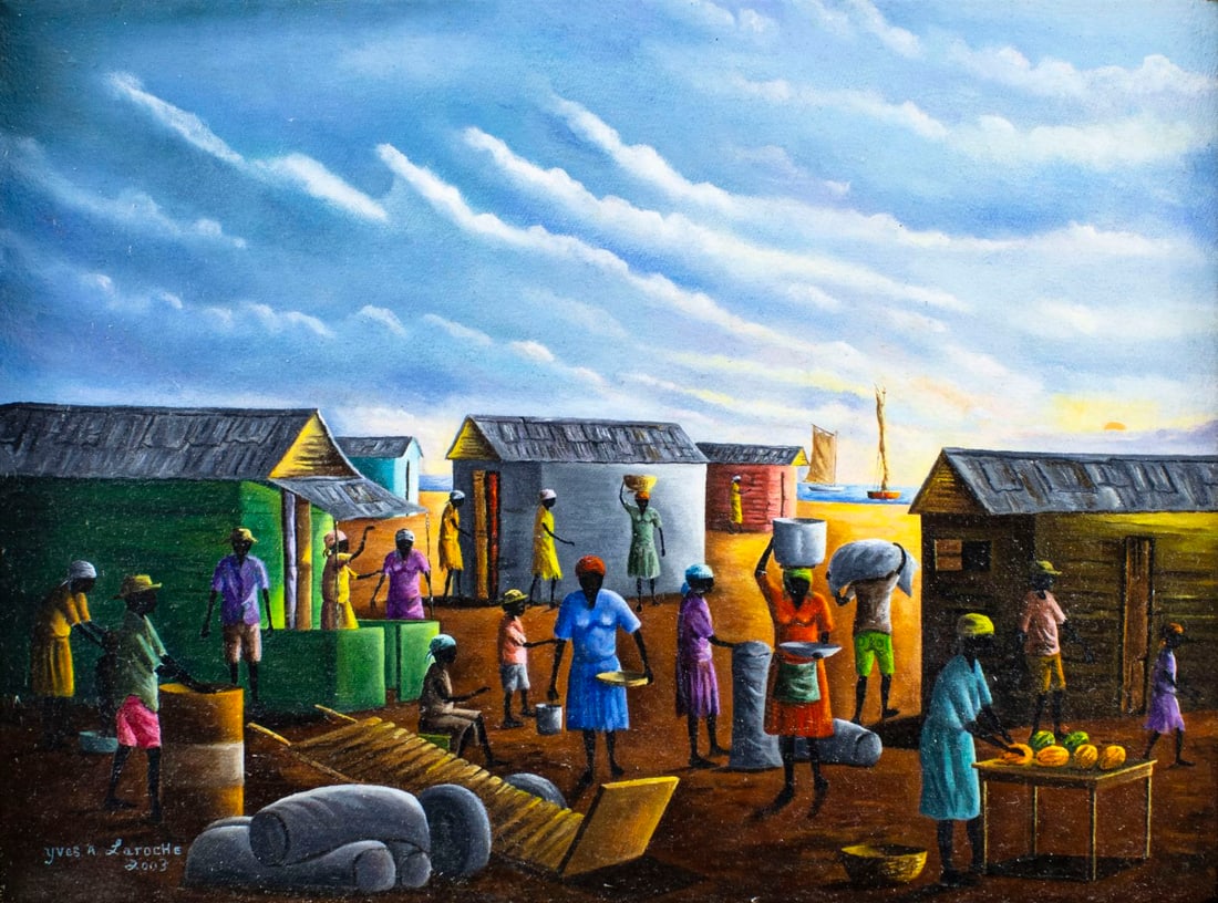 Yves A Laroche (Haiti,20/21C) oil painting (1 of 15)