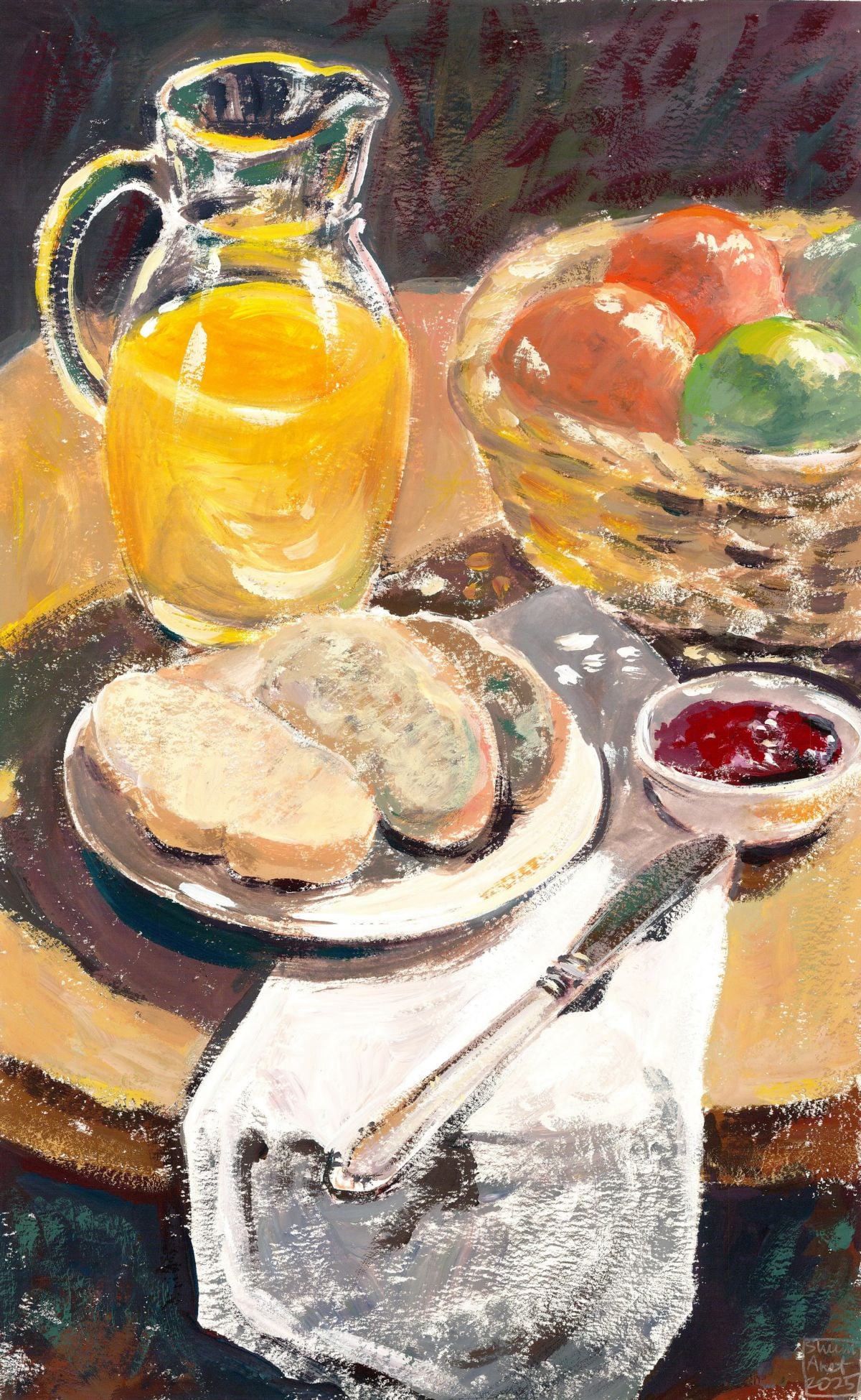 Anna Basalyko (Ukraine,20/21C) acrylic painting (1 of 12)