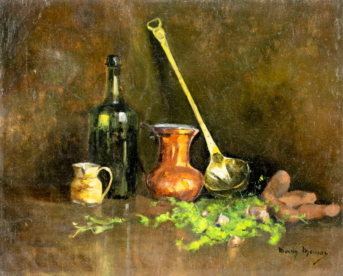 M Masson (France,early 20C) oil painting antique (1 of 14)