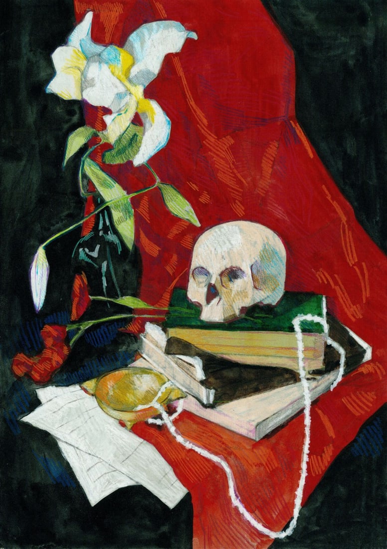 Oleksandra Ivanova (Ukraine,20/21C) watercolor painting (1 of 9)