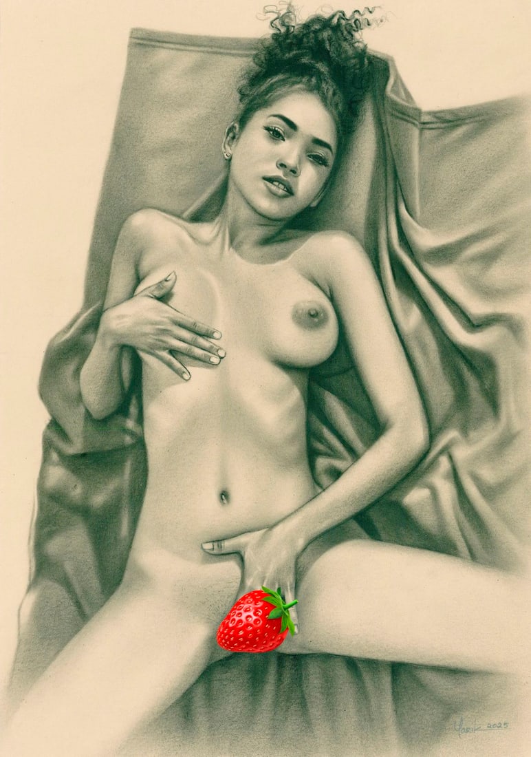 Yaroslav Novostavskiy (Ukraine,b 1989) dry brush oil painting: ARTIST: Yaroslav Novostavskiy (Ukrainian, born 1989) TITLE: Nude MEDIUM: dry brush oil on heavy paper CONDITION: Very good. ART SIZE: 12 x 8 inches / 30