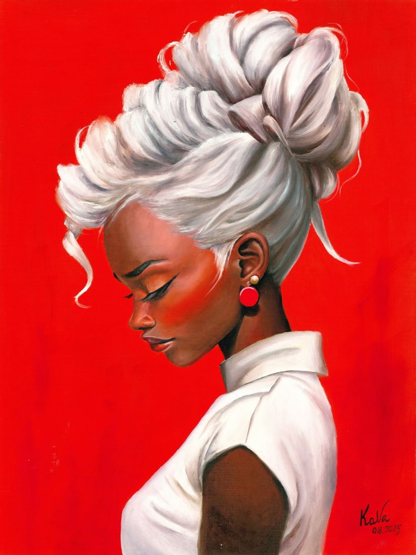 Valeria Kaydan (Ukraine,20/21C) oil painting: ARTIST: Valeria Kaydan (Ukrainian, 20/21 centuries) TITLE: Portrait of Woman MEDIUM: oil on heavy paper CONDITION: Few minor paint losses. No visible inpaint under UV light.