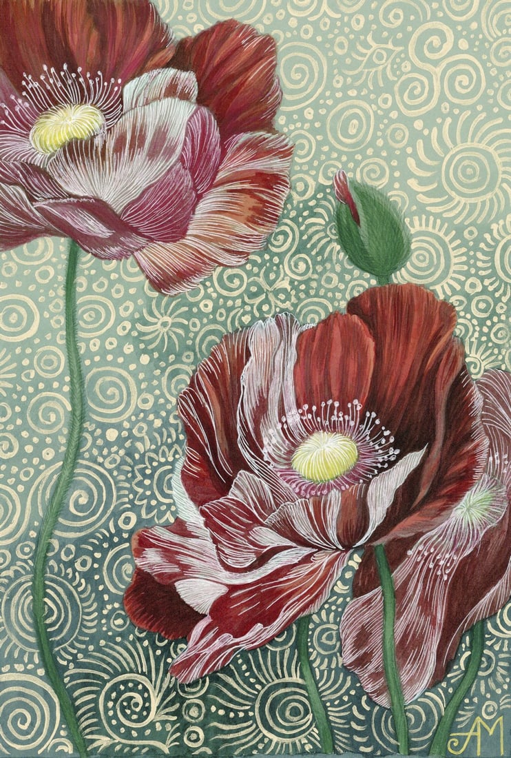 Anastasia Molodchikova (Ukraine,20/21C) mixed media painting (1 of 13)