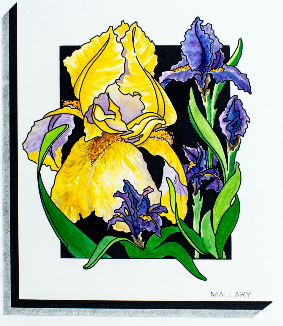 Karen Mallary (WA,?-1995) watercolor painting (1 of 14)