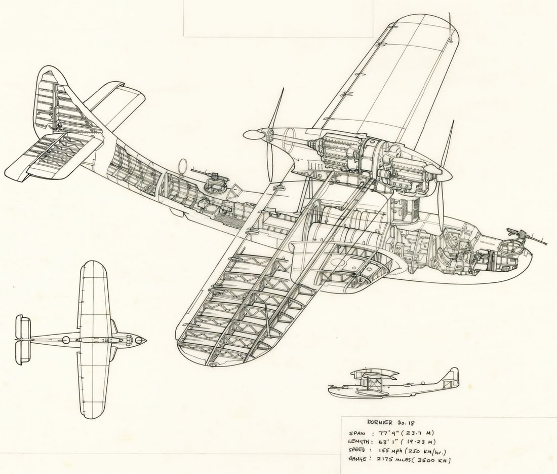 John Batchelor (UK,1936-2019) ink painting (1 of 12)