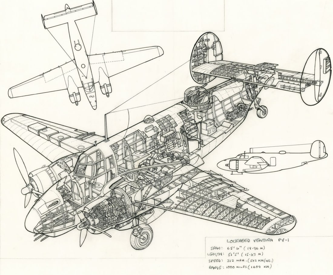 John Batchelor (UK,1936-2019) ink painting (1 of 11)