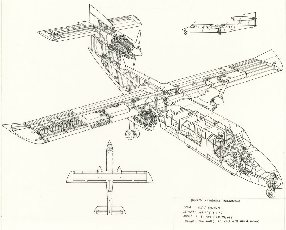 John Batchelor (UK,1936-2019) ink painting (1 of 11)