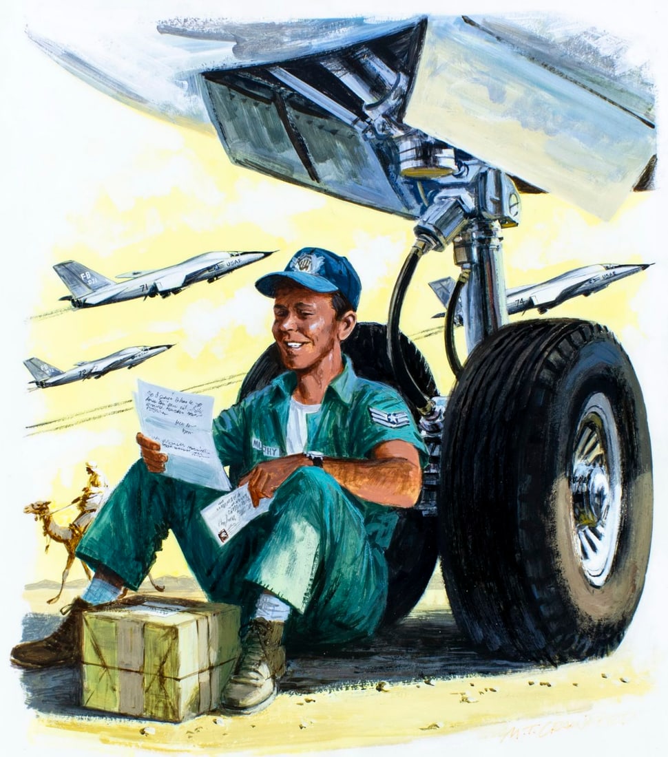 Mel Crawford (CT,Canada,1925-2015) gouache painting (1 of 13)