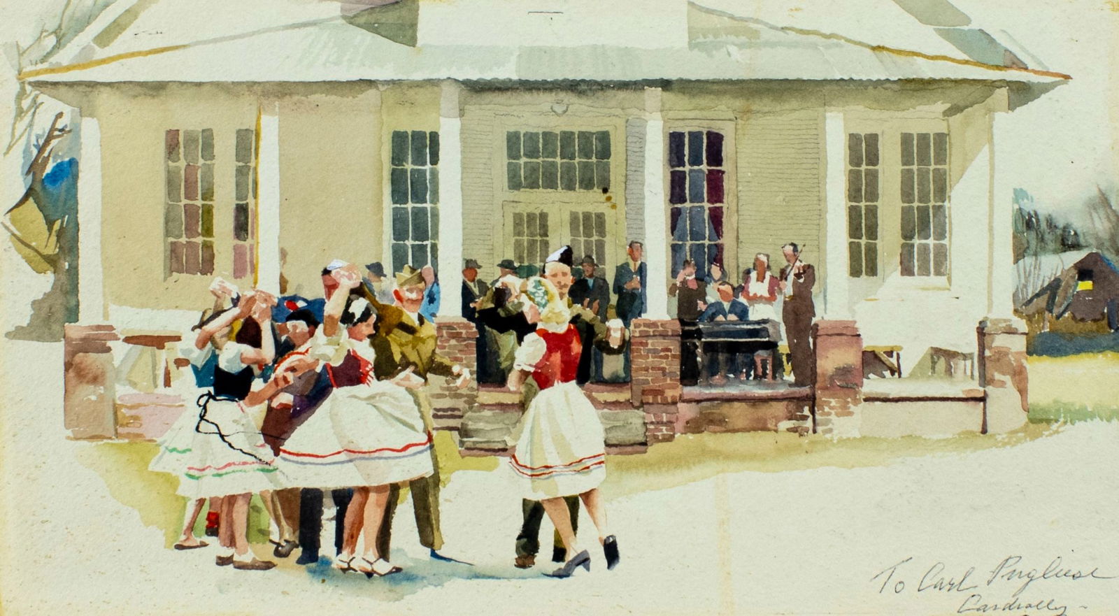 Cecil Calvert Beall (NY,WY,1892-1967) watercolor painting (1 of 12)