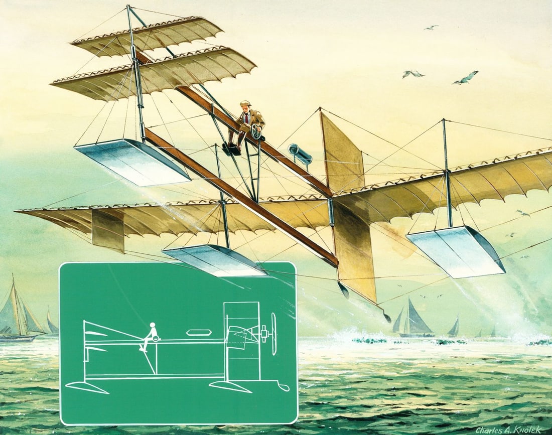 Charles Knotek (US,1933-2008) watercolor painting (1 of 10)