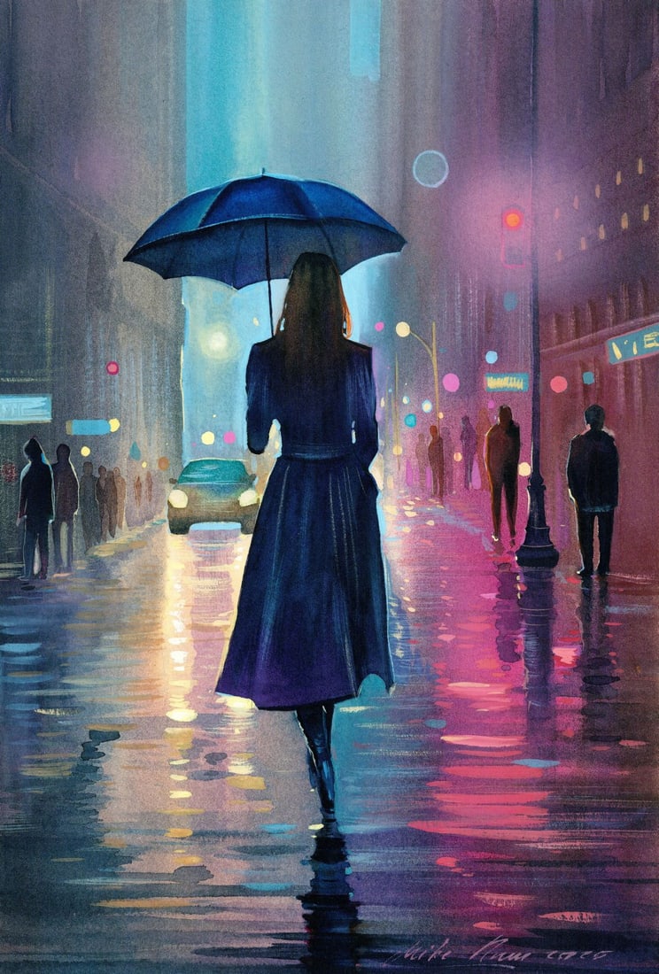 Mikhaylo Dmytriv (Ukraine,b 1997) watercolor painting (1 of 9)