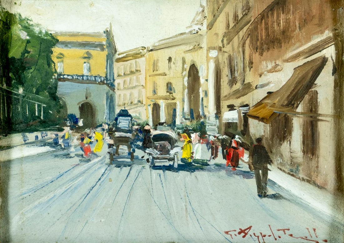 Giuseppe Rispoli (Italy,1882-1960) oil painting (1 of 12)