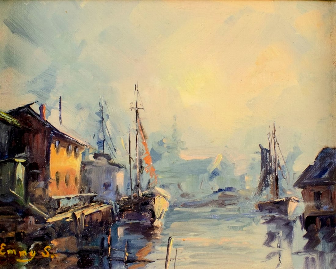 Emmy Sovy (CA,1917-1995) oil painting (1 of 13)