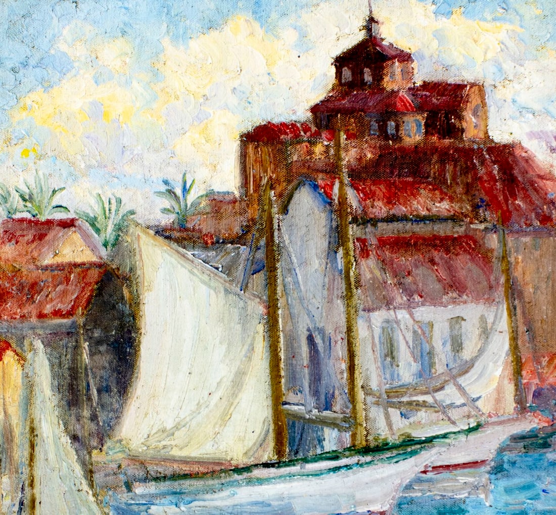 Hildegarde Hamilton (FL,VA,1898-1970) oil painting - 6