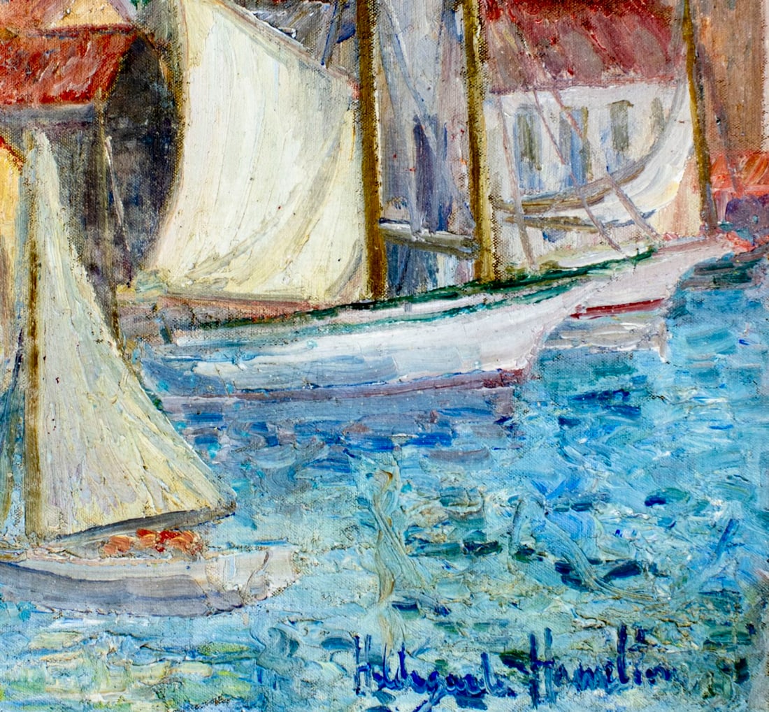 Hildegarde Hamilton (FL,VA,1898-1970) oil painting - 7