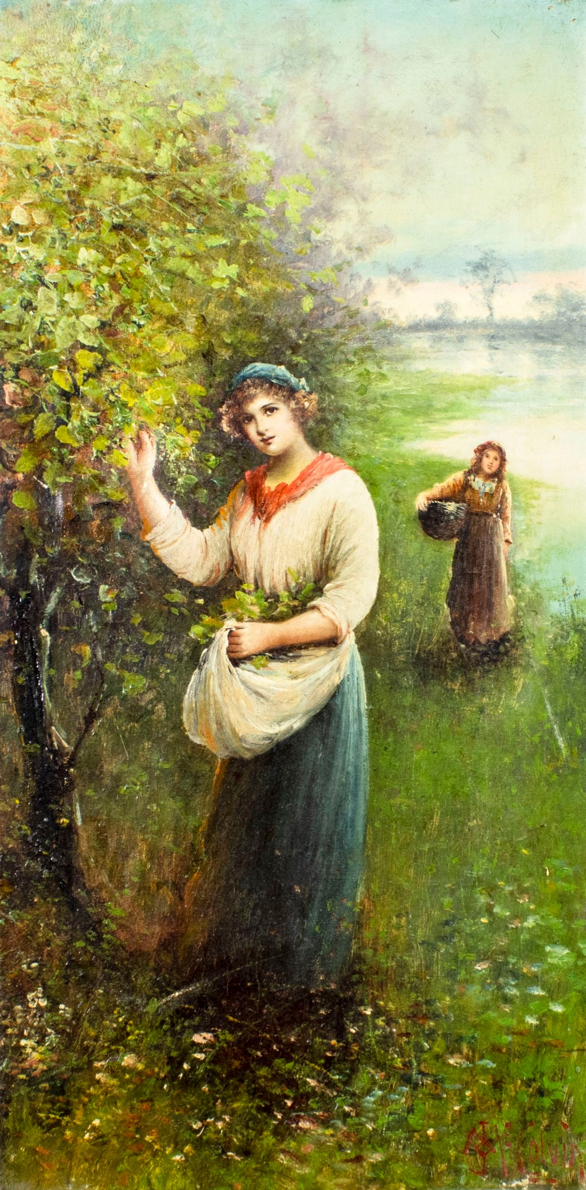 J M Colvin (UK,19C) oil painting antique (1 of 13)