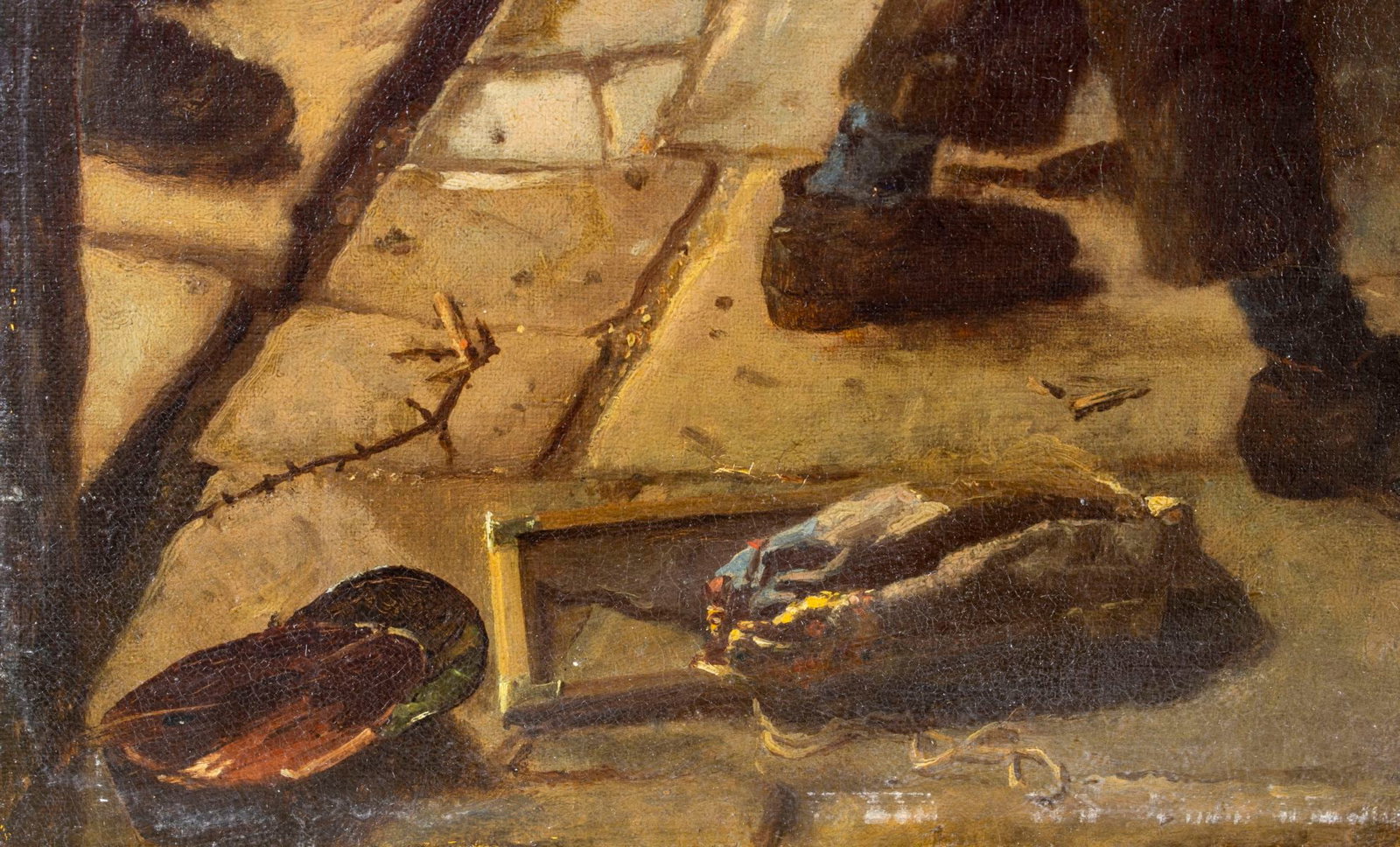 Ferdinand De Braekeleer Jr (NY,Belgium,1828-1857) oil painting antique - 6