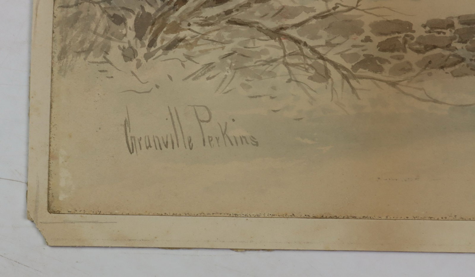 Granville Perkins (NY,MD,1830-1895) watercolor painting antique - 10