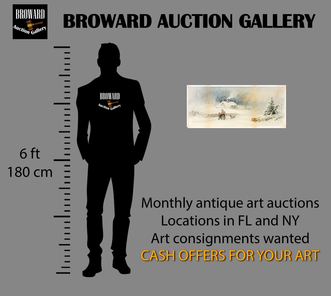 Granville Perkins (NY,MD,1830-1895) watercolor painting antique - 2