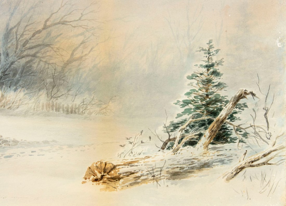 Granville Perkins (NY,MD,1830-1895) watercolor painting antique - 6