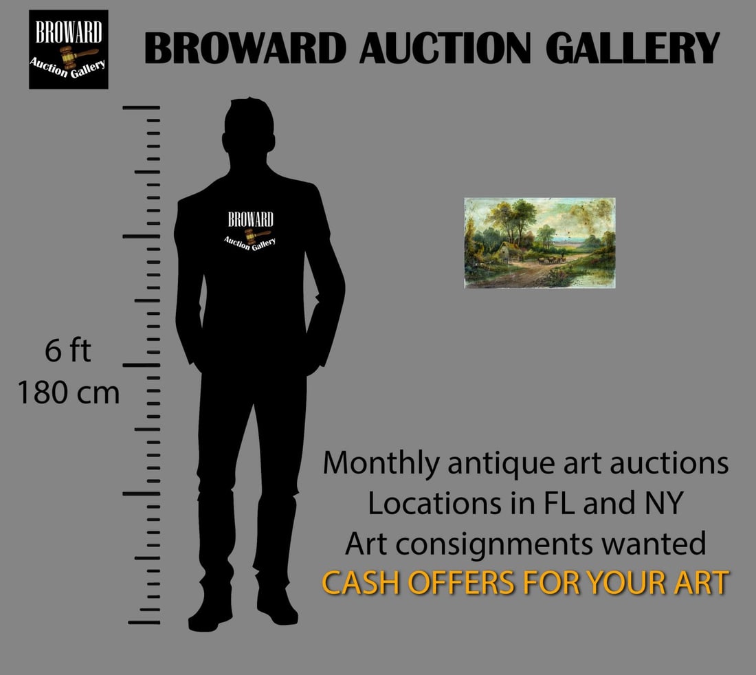 E Heaton (UK,early 20C) oil painting antique - 2