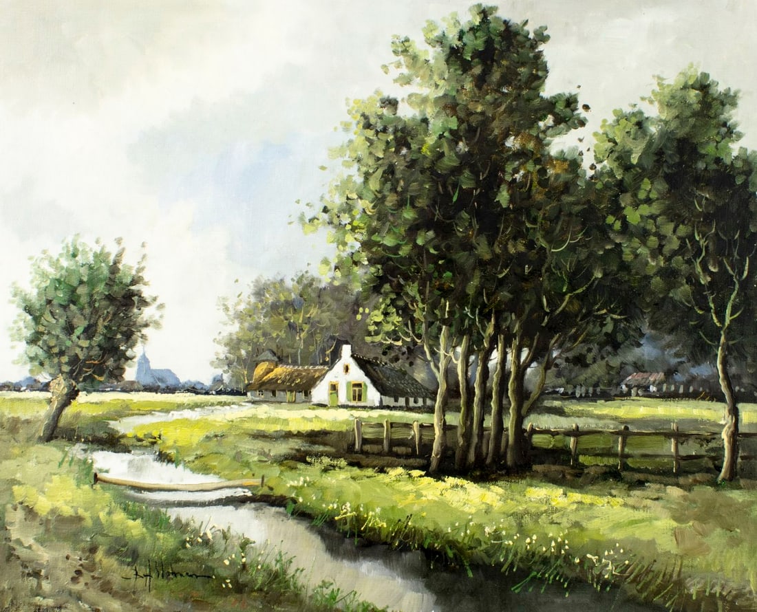 Bernard Slotman (Dutch,1929-?) oil painting (1 of 13)