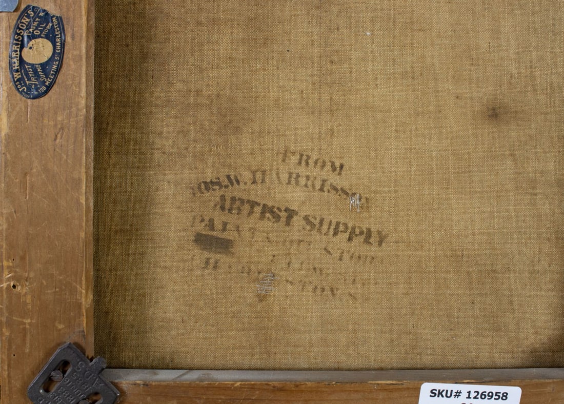 Antique 19C American oil painting - 10