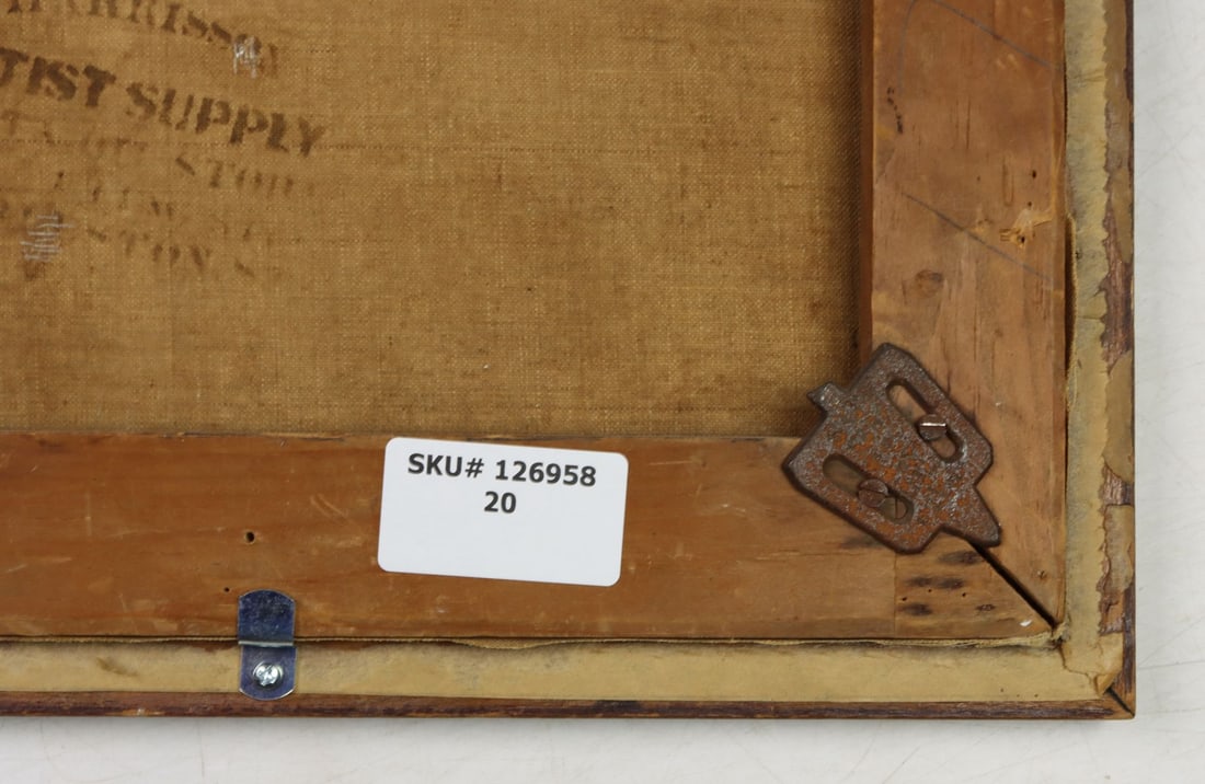 Antique 19C American oil painting - 13
