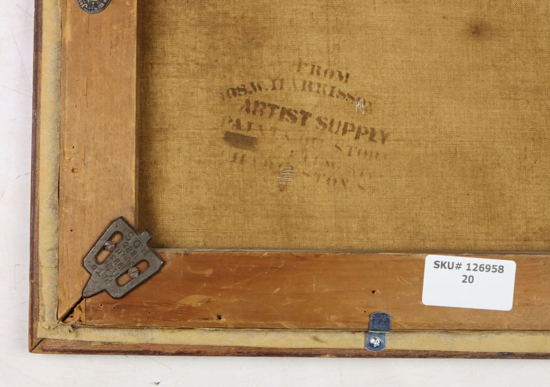 Antique 19C American oil painting - 14