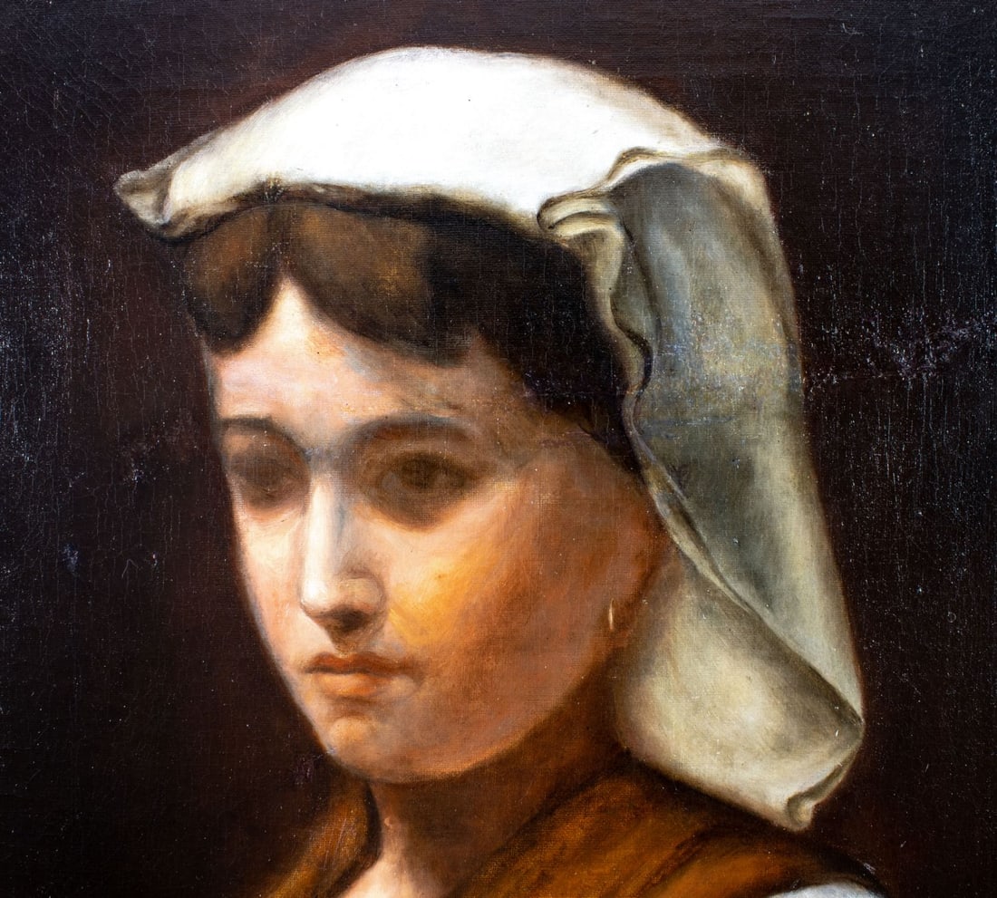 Antique 19C American oil painting - 6