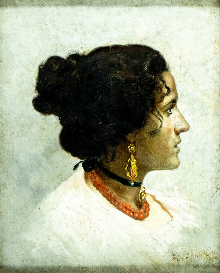 Vincenzo Busciolano (Italy,1851-1926) oil painting antique (1 of 13)