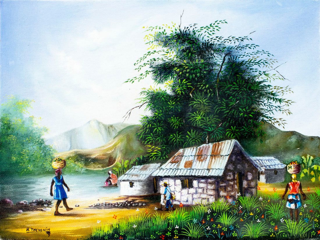 H Thevenin (Haiti,20C) oil painting (1 of 12)