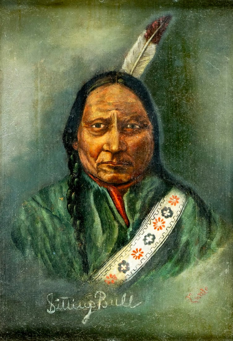 Tuttle (US,early 20C) oil painting antique (1 of 14)