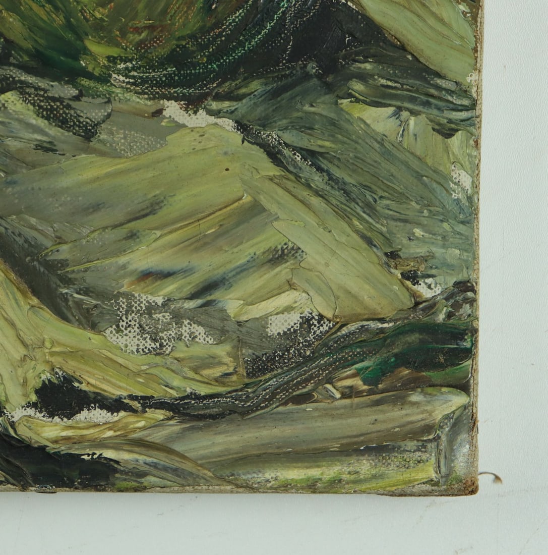 Antique early 20C American oil painting - 10