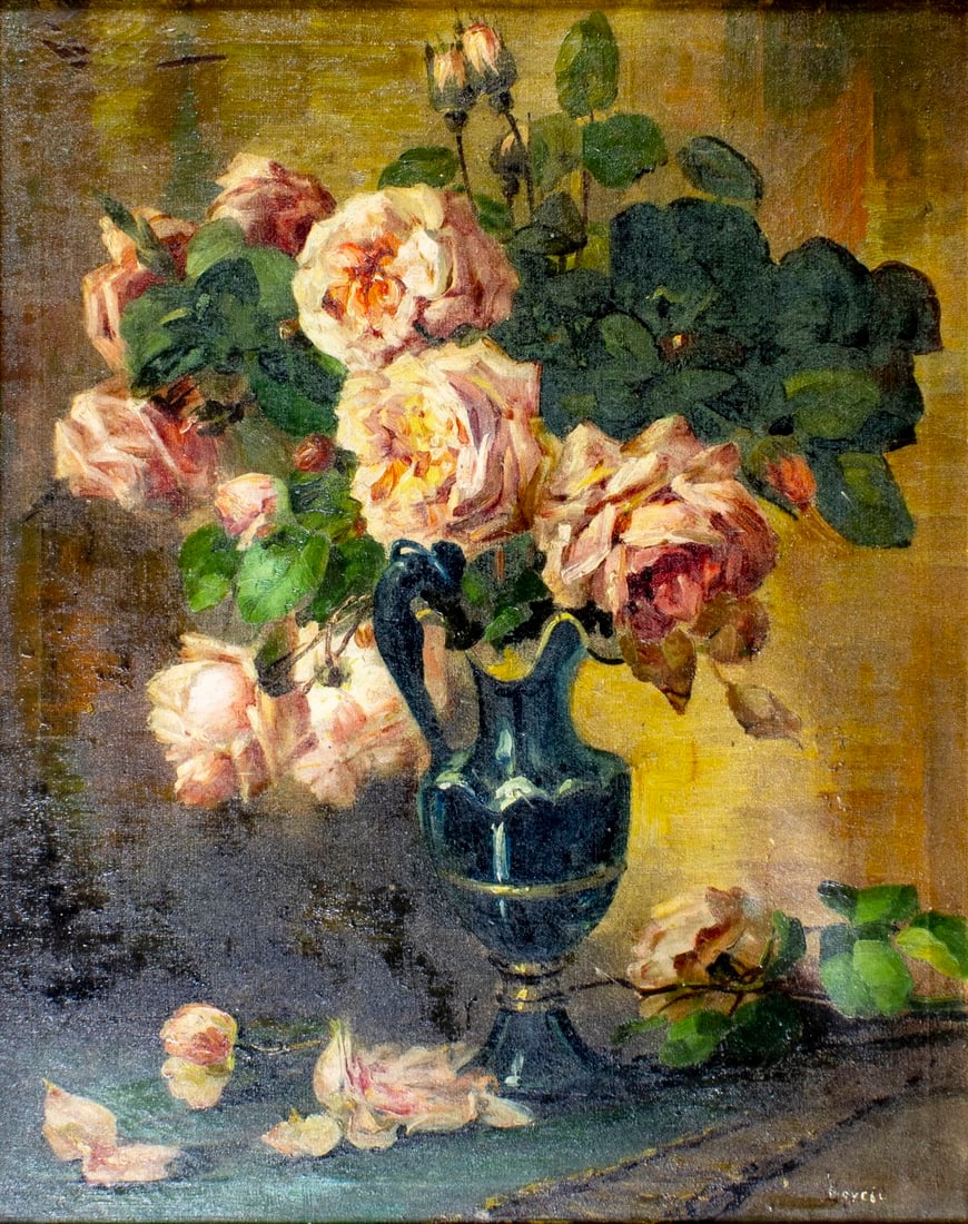 Antique early 20C oil painting (1 of 12)