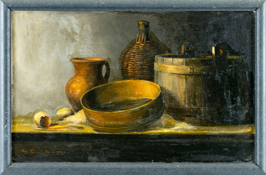 Vintage 20C Russian oil painting signed - 3