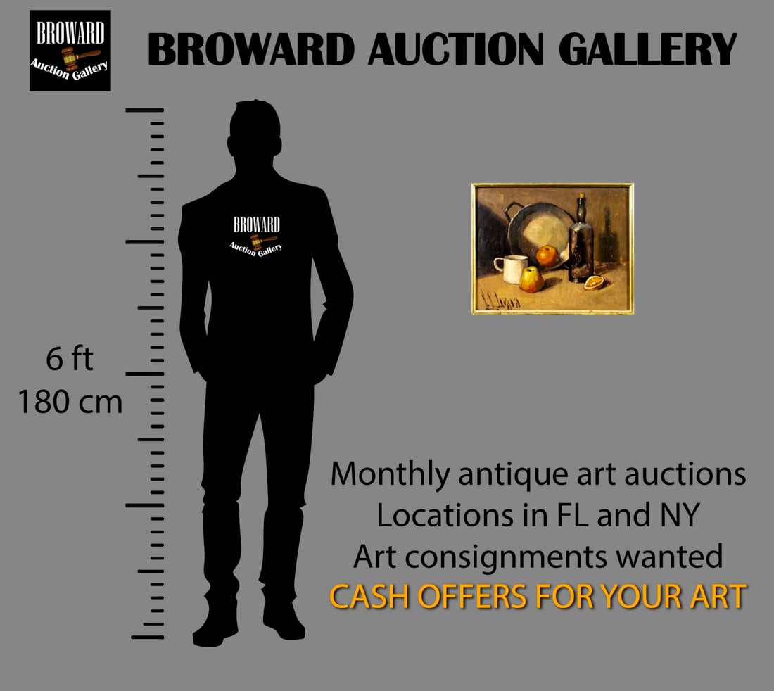 Vintage mid 20C European oil painting signed - 2