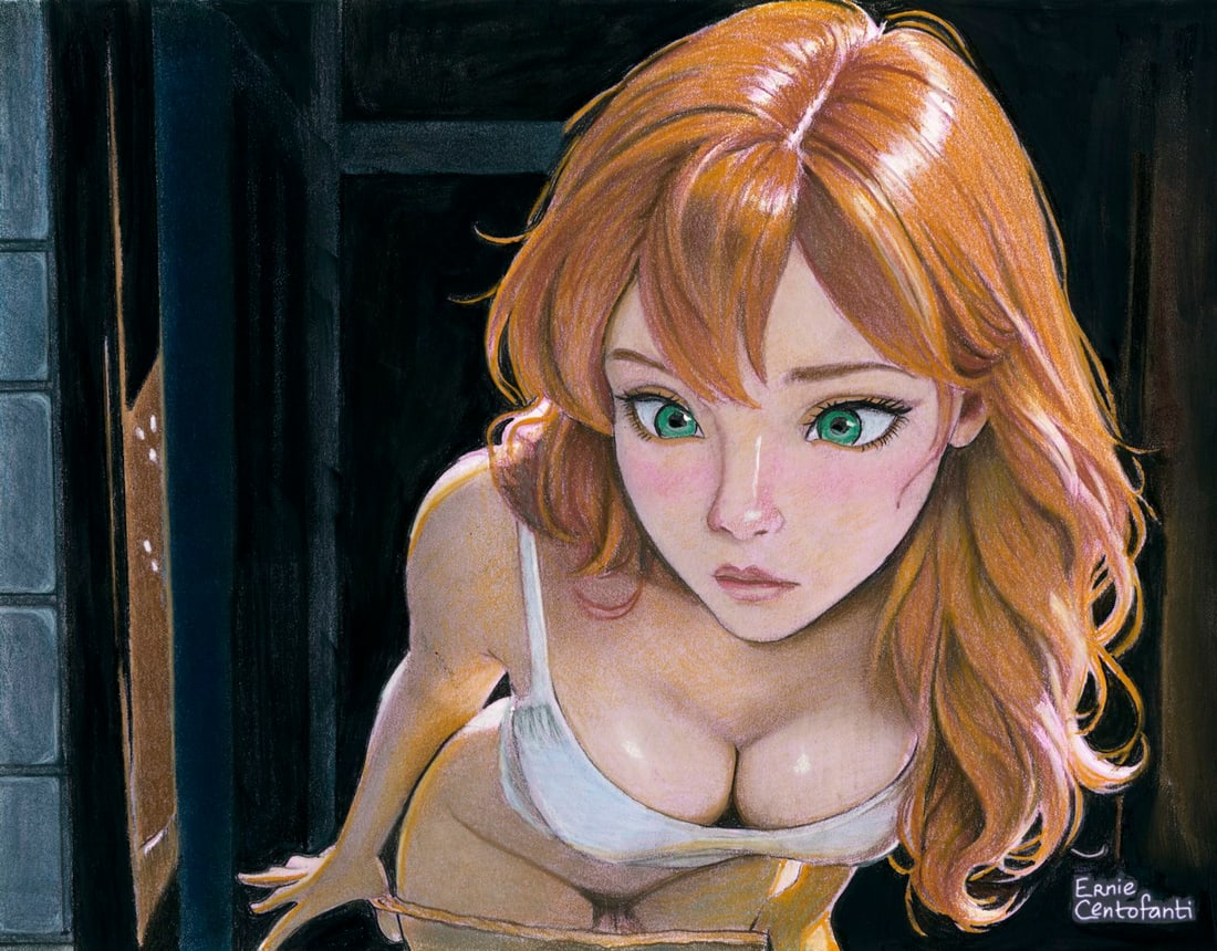 Ernie Centofanti (CA,b 1956) pastel painting: ARTIST: Ernie Centofanti (California, born 1956) TITLE: Nude MEDIUM: pastel on paper CONDITION: Very good. ART SIZE: 10 x 13 inches / 25 x 33 cm