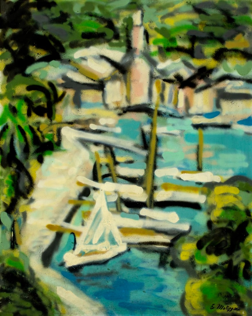 Evelyn Metzger (NY,Brazil,1911-2007) acrylic painting (1 of 15)