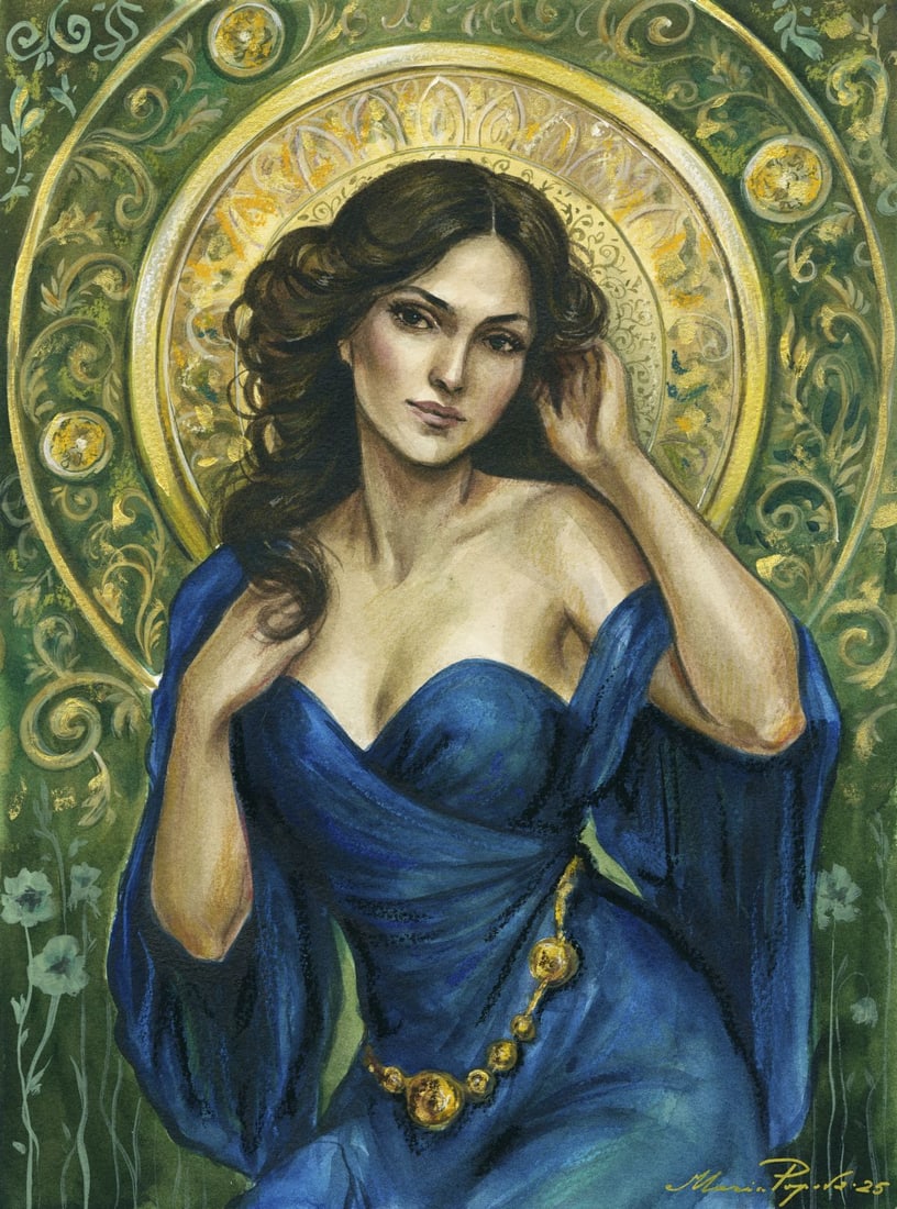 Maria Popova (Ukraine,b 1995) watercolor painting (1 of 12)