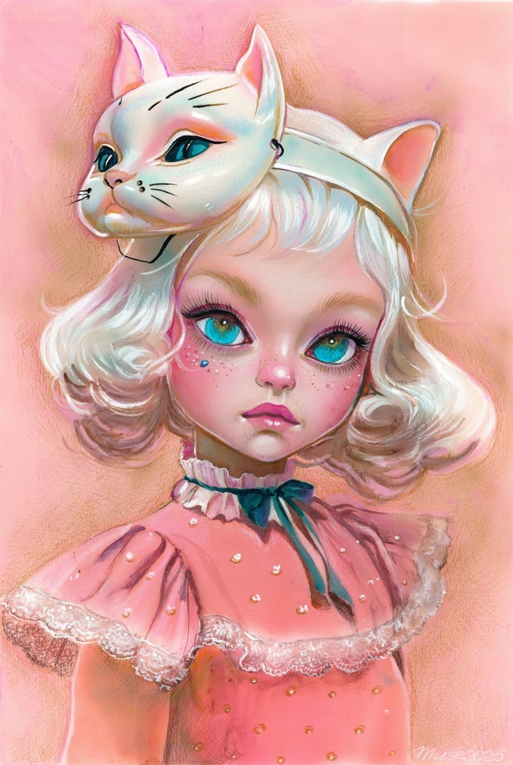 Olga Dolgikova (Ukraine,b 1967) mixed media painting (1 of 10)